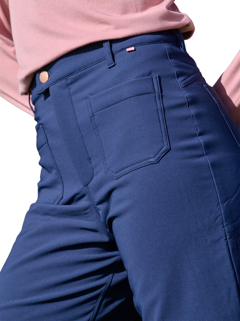 Product image 6 of 8, which shows ACAI Thermal Straight Leg Trousers , Deep Navy, 24R