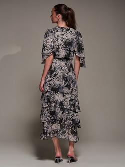 Jolie Moi Frill Trim Mesh Dress - view 2, Black