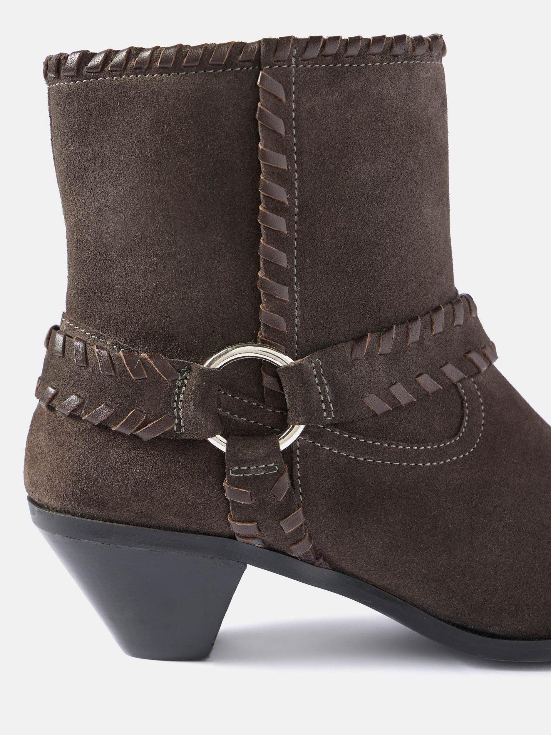 Product image 3 of 4, which shows Mint Velvet Molly Suede Ankle Boots, Grey, 8