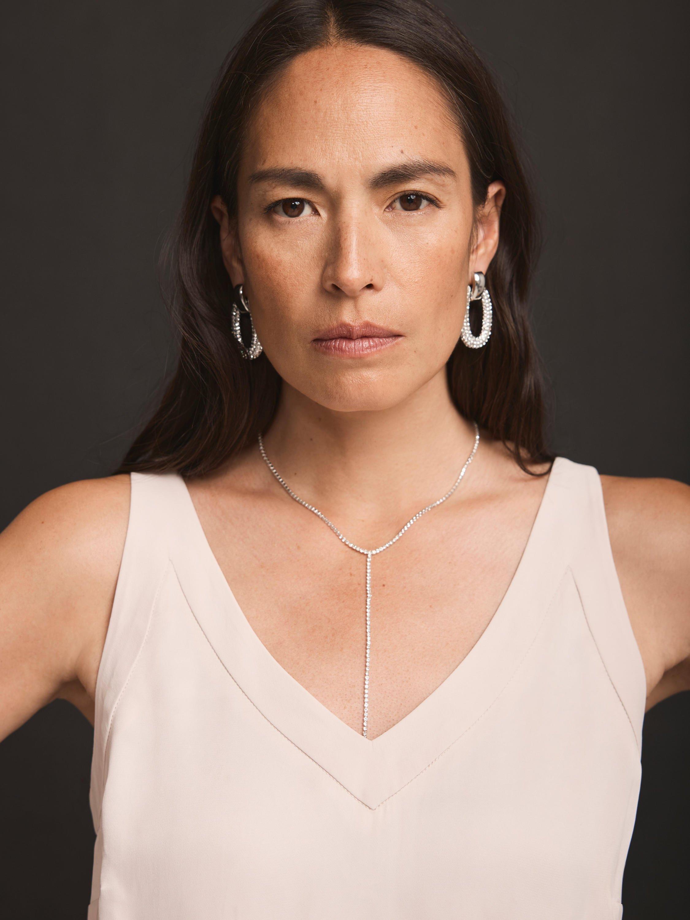 Product image 2 of 5, which shows Lariat Drop Necklace SV One