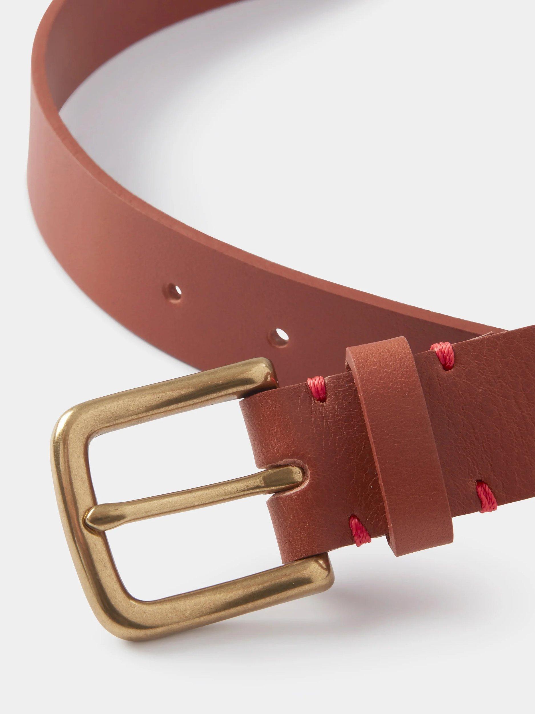 Product image 2 of 2, which shows Aubin Thorn Leather Belt, Tan, S