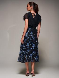 Jolie Moi Two Tone Chiffon Dress - view 2, Blue