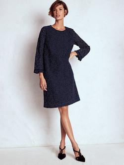 Boden Floral Lace Mini Dress, Navy, Navy
