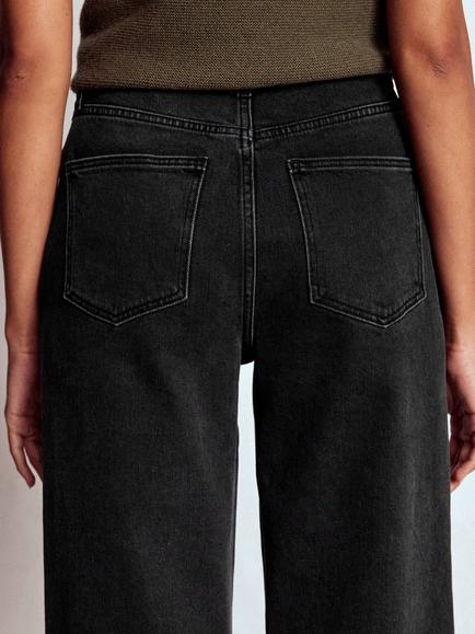 Boden Mid Rise Straight Jeans, Washed Black - view 2, Washed Black