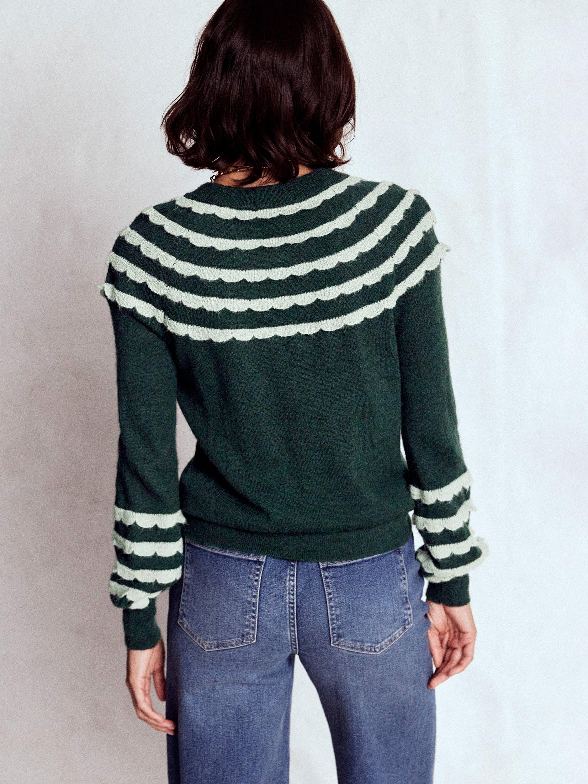 Product image 3 of 5, which shows Boden Alice Raglan Fluffy Jumper, Botanical Garden, XS