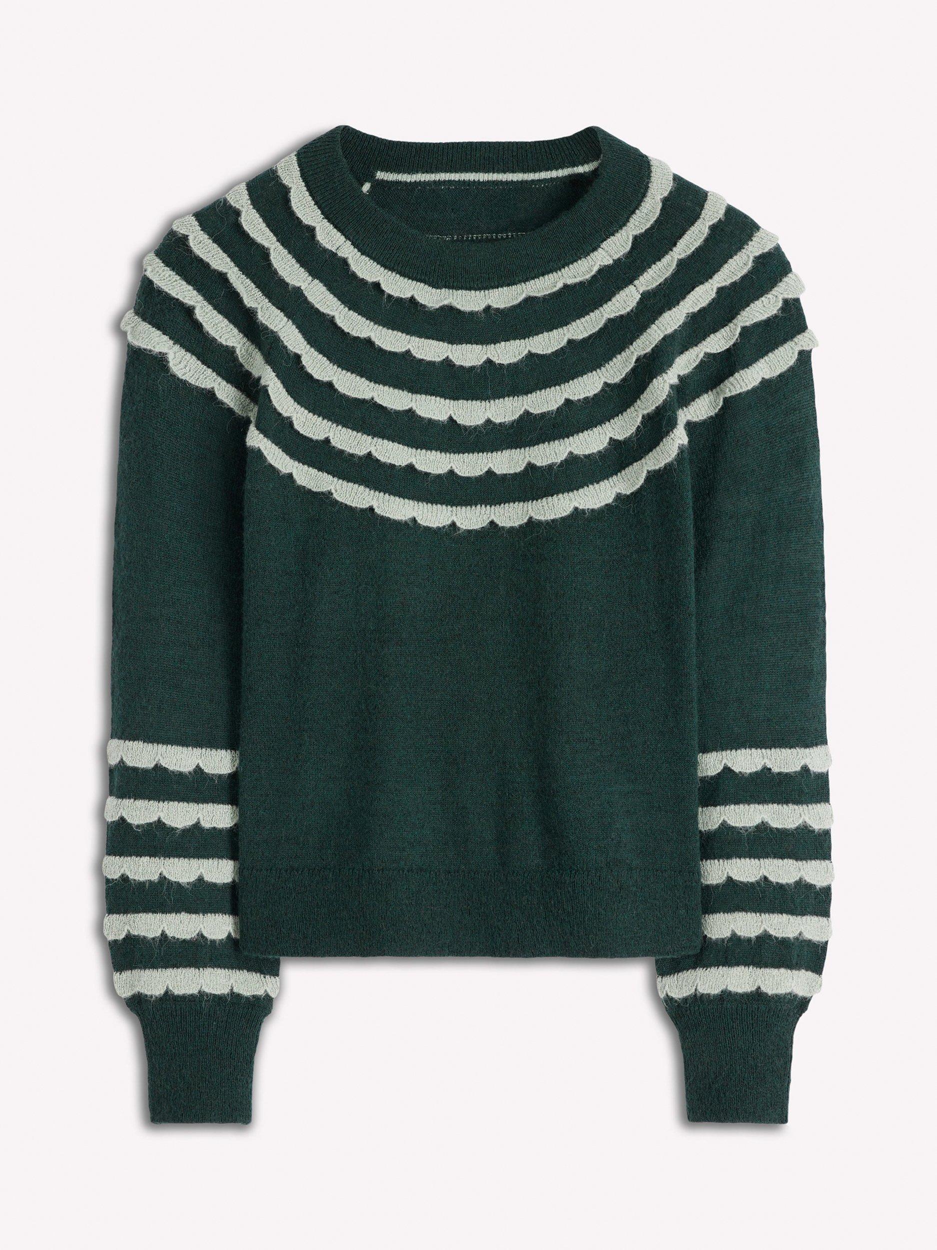 Product image 5 of 5, which shows Boden Alice Raglan Fluffy Jumper, Botanical Garden, XS
