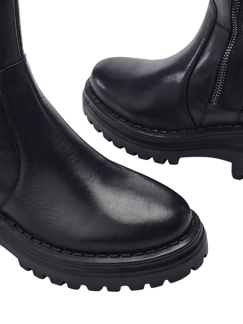 Product image 4 of 4, which shows Moda in Pelle Camilio Knee High Leather Boots, Black, 3