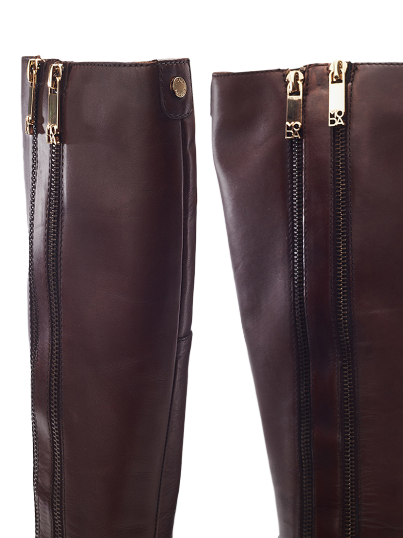 Product image 4 of 4, which shows Moda in Pelle Camilio Knee High Leather Boots, Dark Brown, 3