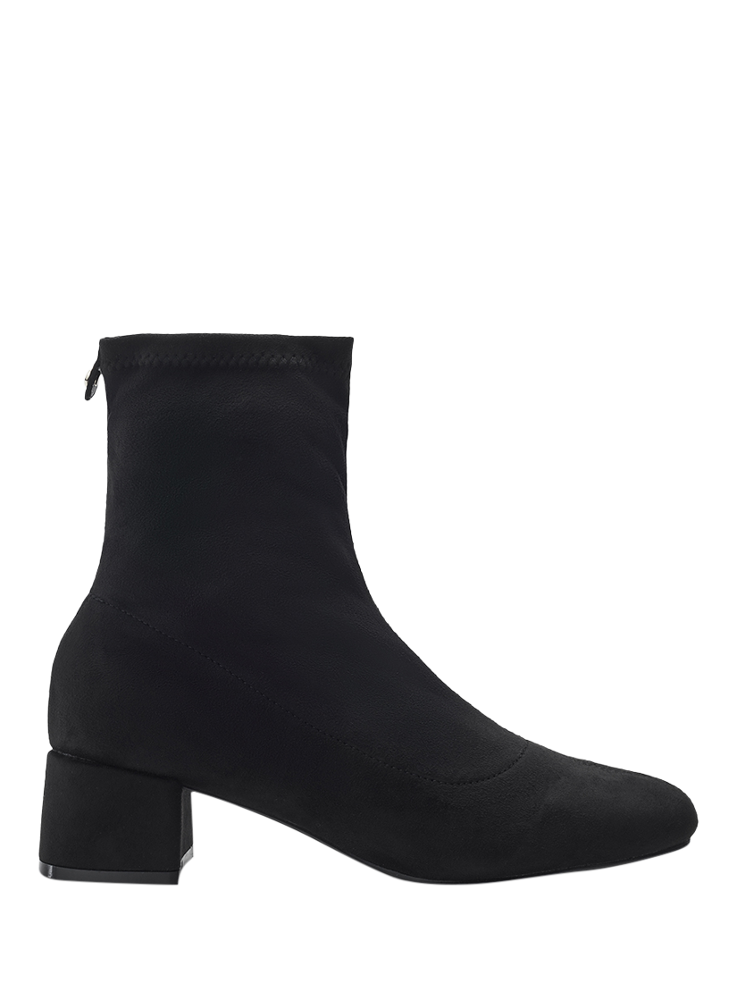 Product image 1 of 4, which shows Moda in Pelle Osoku Alcantara Pull On Sock Ankle Boots, Black, 3