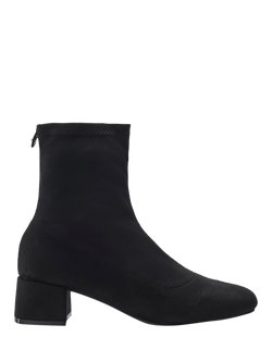 Moda in Pelle Osoku Alcantara Pull On Sock Ankle Boots, Black, Black