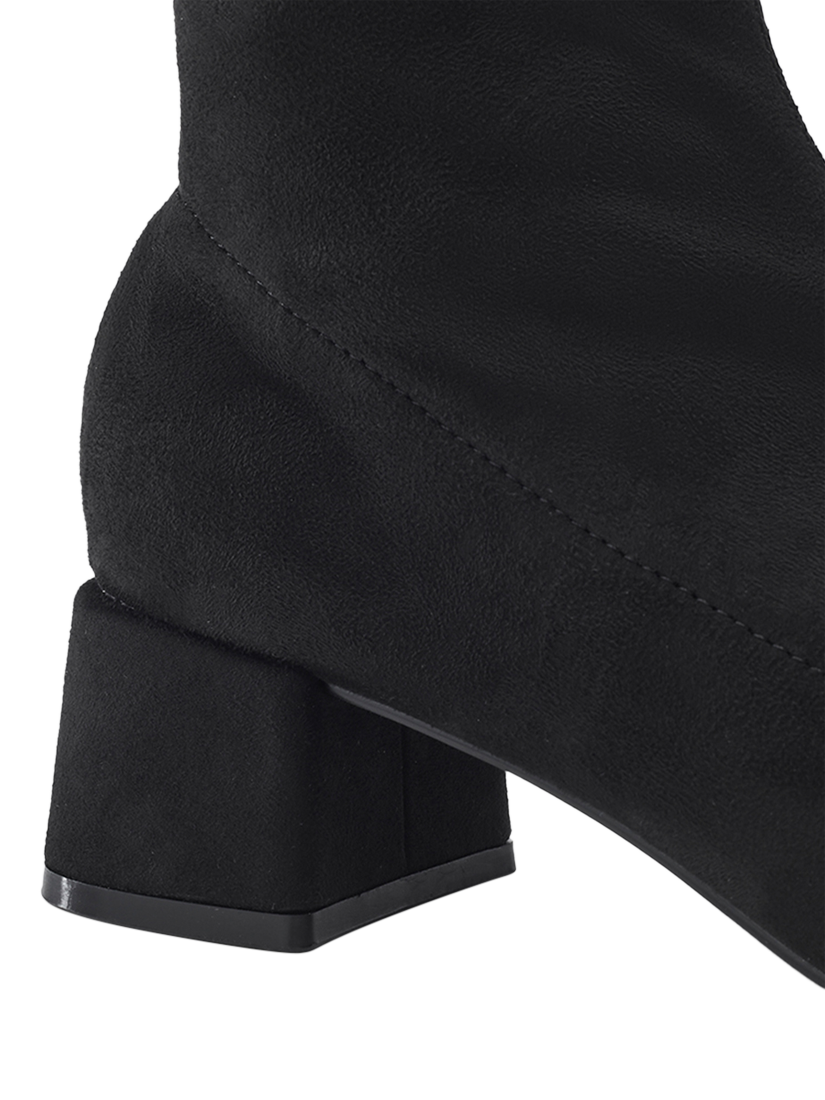 Product image 3 of 4, which shows Moda in Pelle Osoku Alcantara Pull On Sock Ankle Boots, Black, 3