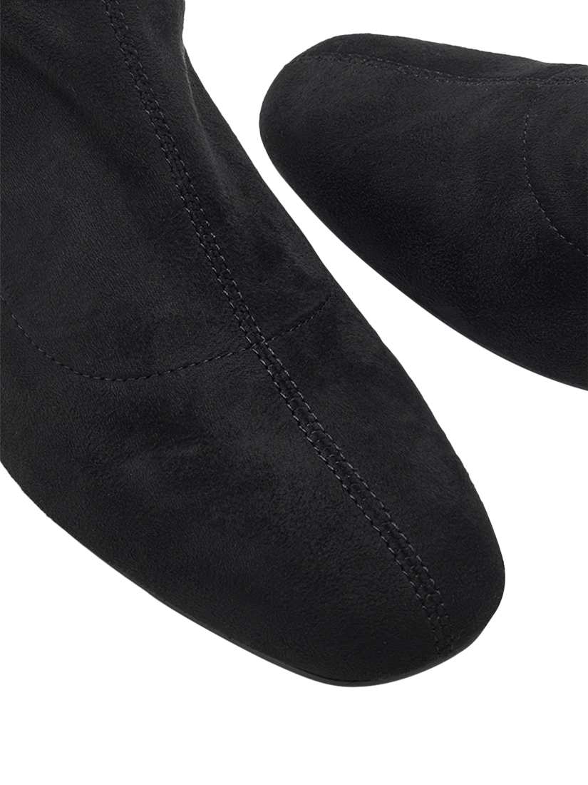 Product image 4 of 4, which shows Moda in Pelle Osoku Alcantara Pull On Sock Ankle Boots, Black, 3