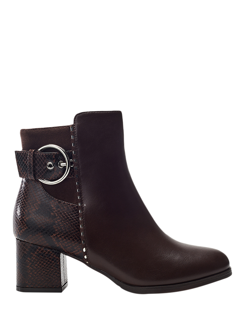 Product image 1 of 4, which shows Moda in Pelle Panay Ankle Boots, Dark Brown, 3
