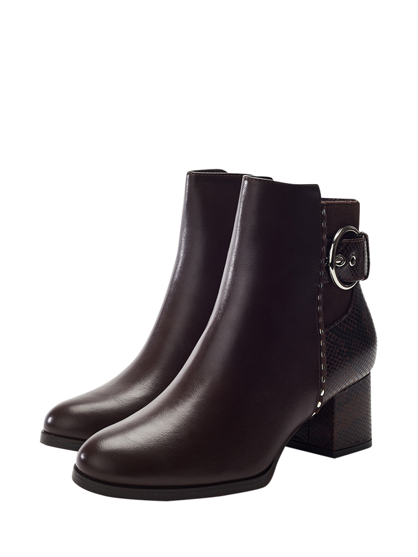 Product image 2 of 4, which shows Moda in Pelle Panay Ankle Boots, Dark Brown, 3