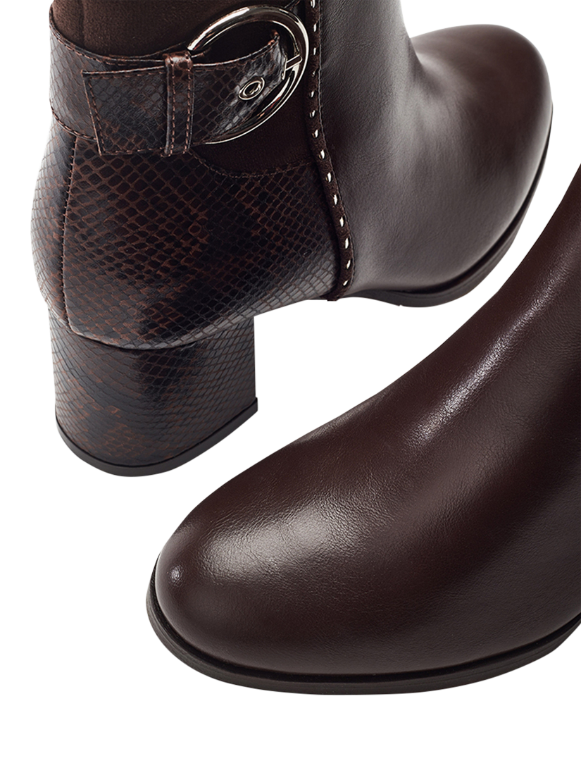 Product image 4 of 4, which shows Moda in Pelle Panay Ankle Boots, Dark Brown, 3