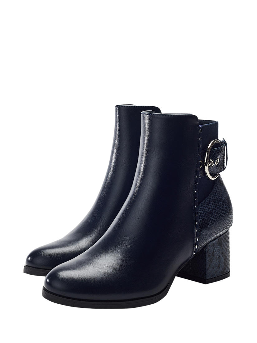 Product image 2 of 4, which shows Moda in Pelle Panay Ankle Boots, Navy, 3