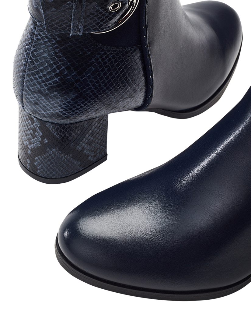 Product image 4 of 4, which shows Moda in Pelle Panay Ankle Boots, Navy, 3