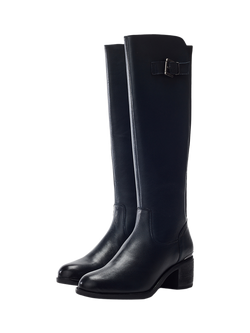 Moda in Pelle Sansho Leather Riding Boots - view 2, Navy