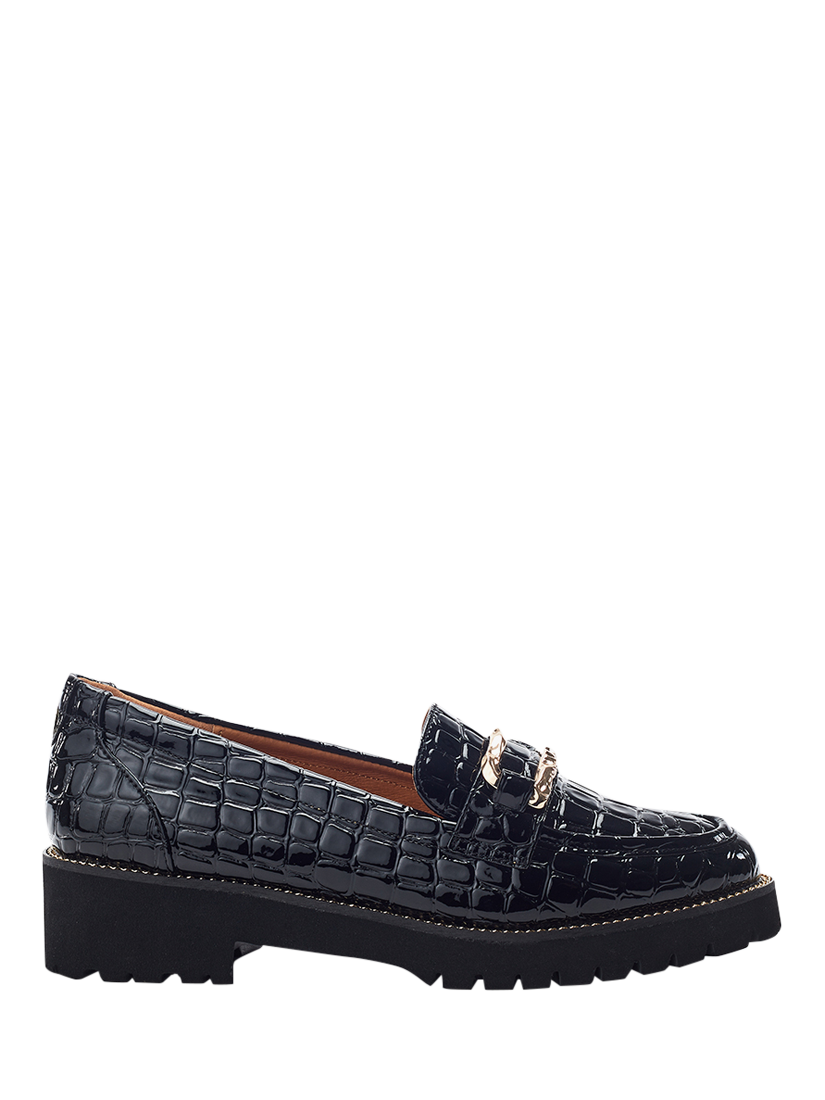 Product image 1 of 4, which shows Moda in Pelle Egoma Leather Loafers, Black, 3