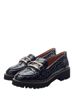 Moda in Pelle Egoma Leather Loafers - view 2, Black