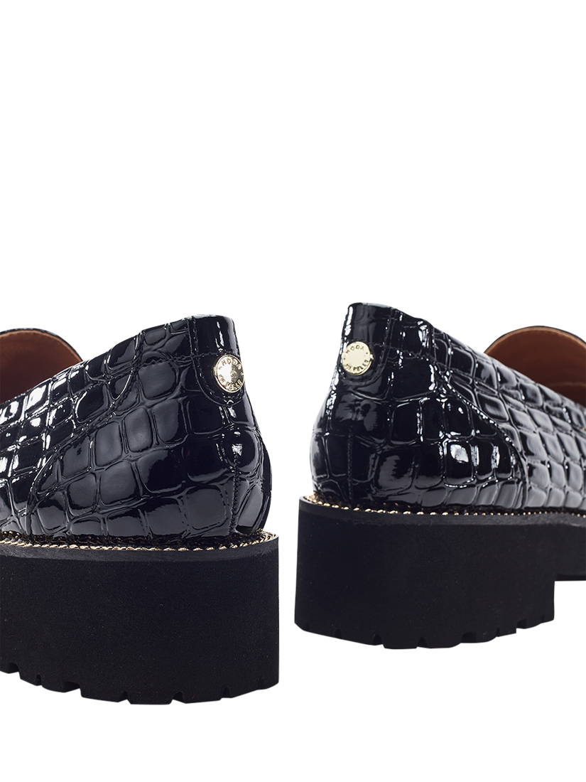 Product image 3 of 4, which shows Moda in Pelle Egoma Leather Loafers, Black, 3
