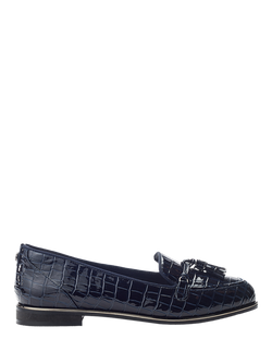 Moda in Pelle Erinn Tassel Patent Leather Loafers, Navy, Navy