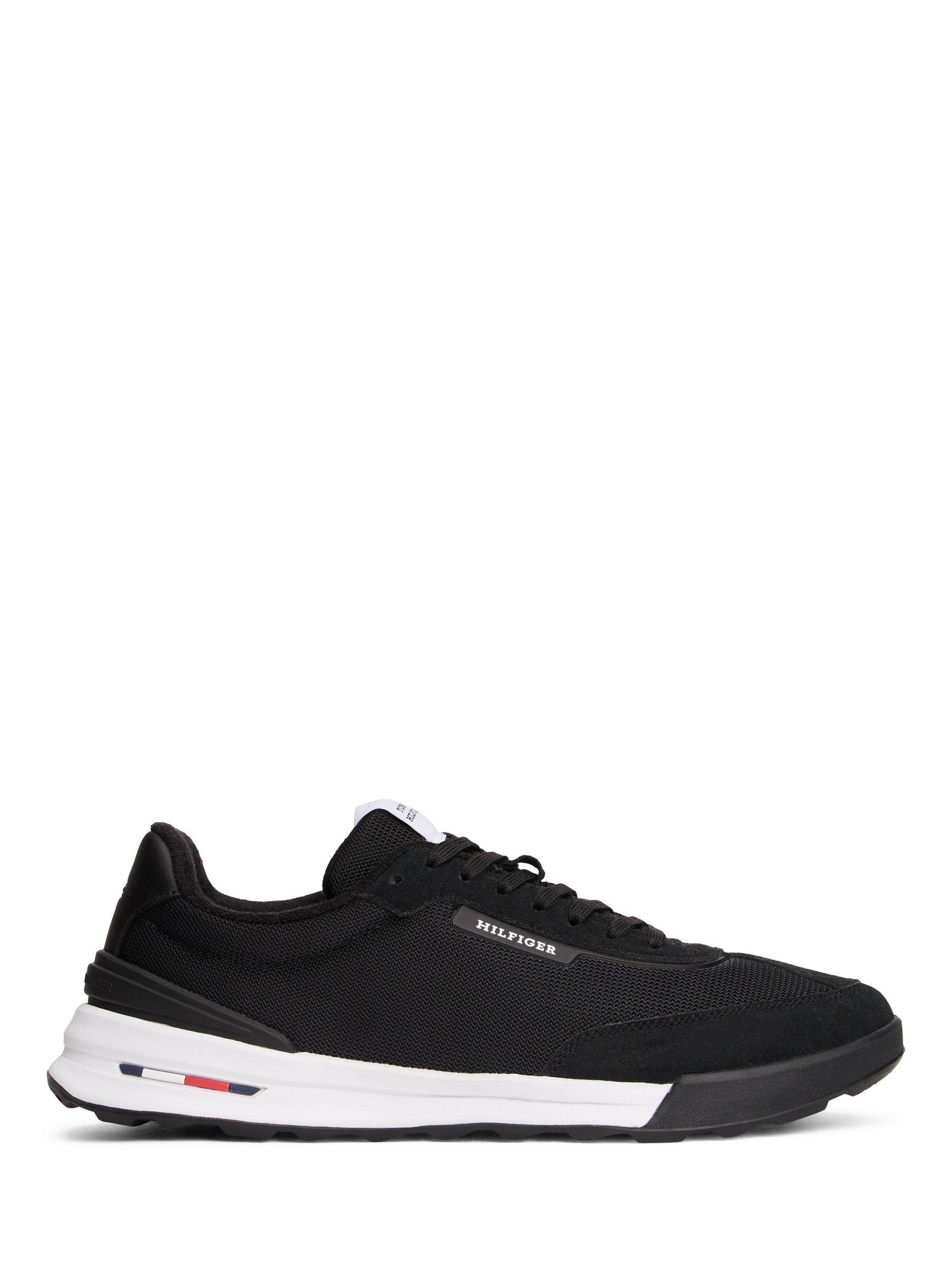 Product image 1 of 8, which shows Tommy Hilfiger Retro Textured Mesh Trainers, Black, EU40