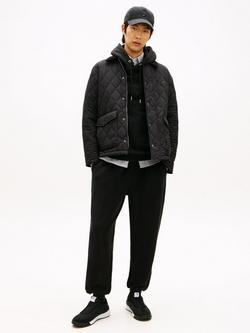 Tommy Hilfiger Retro Textured Mesh Trainers, Black - view 2, Black