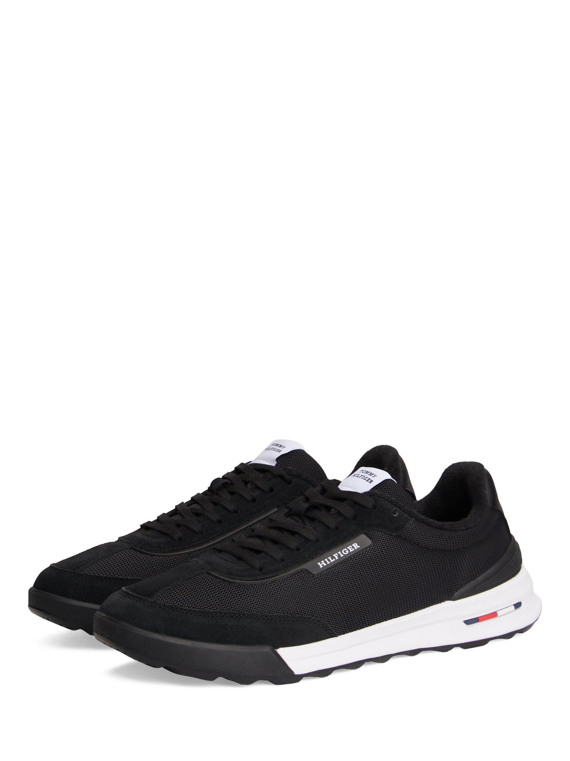 Product image 3 of 8, which shows Tommy Hilfiger Retro Textured Mesh Trainers, Black, EU40