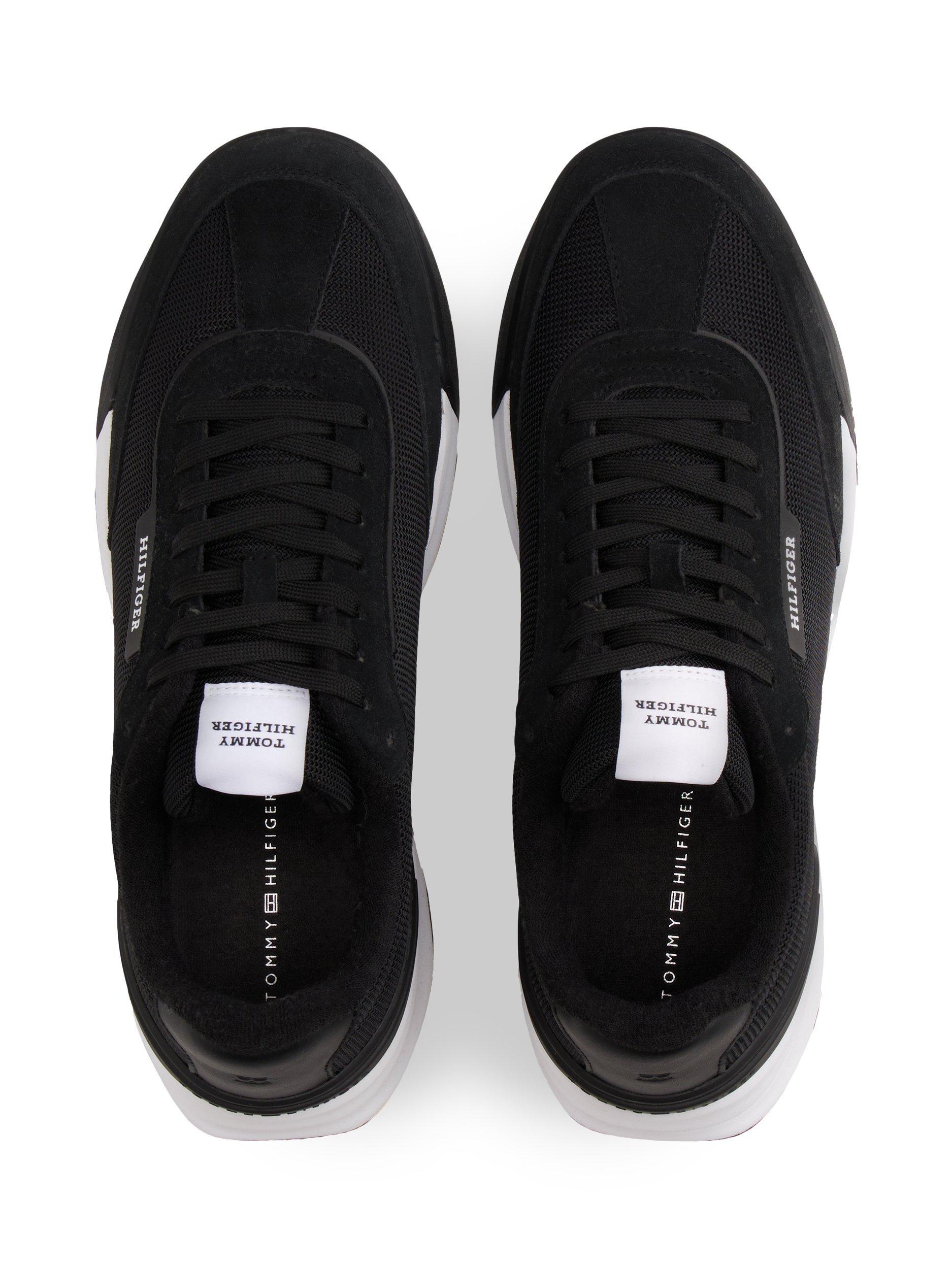 Product image 5 of 8, which shows Tommy Hilfiger Retro Textured Mesh Trainers, Black, EU40