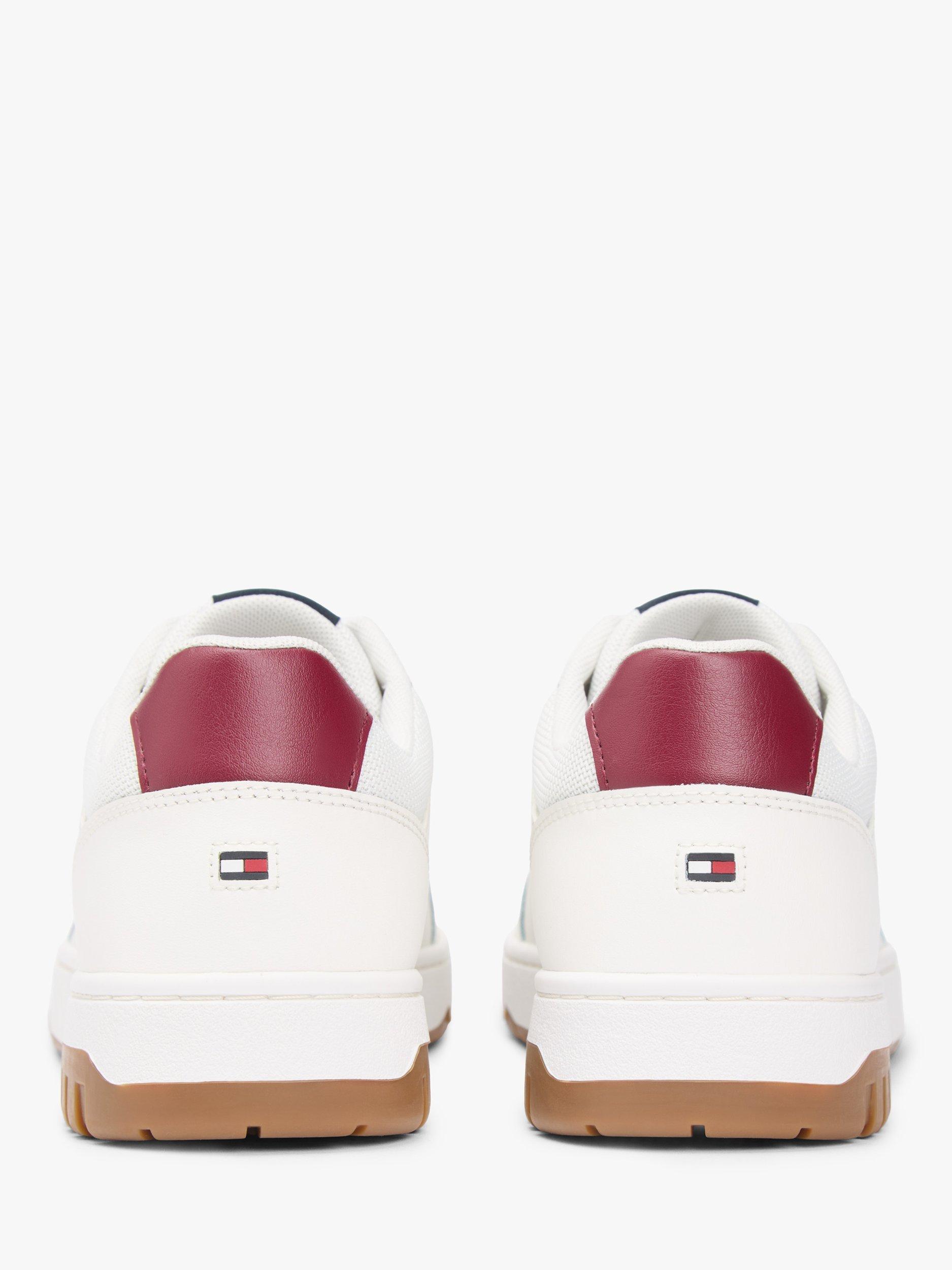 Product image 4 of 7, which shows Tommy Hilfiger Leather Blend Lightweight Basketball Trainers, White/Multi, EU40