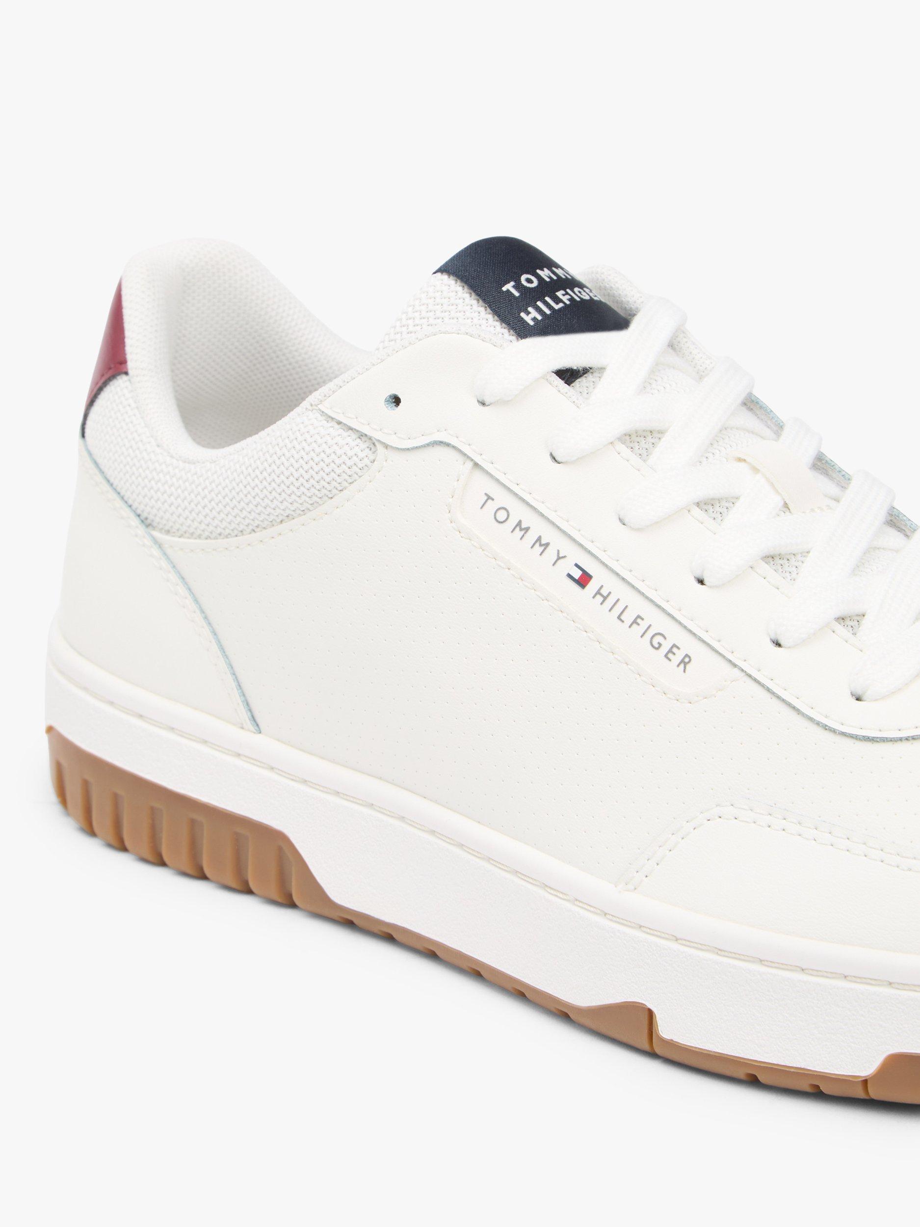 Product image 6 of 7, which shows Tommy Hilfiger Leather Blend Lightweight Basketball Trainers, White/Multi, EU40