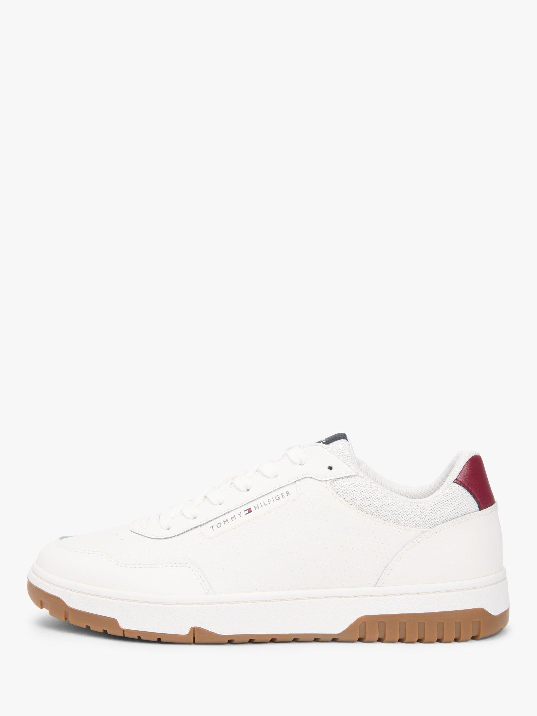 Product image 7 of 7, which shows Tommy Hilfiger Leather Blend Lightweight Basketball Trainers, White/Multi, EU40