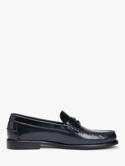 Tommy Hilfiger Patent Leather Penny Loafers, Black, Black