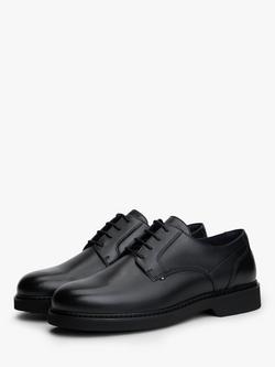 Tommy Hilfiger Leather Ultra Lightweight Derby Shoes, Black - view 2, Black