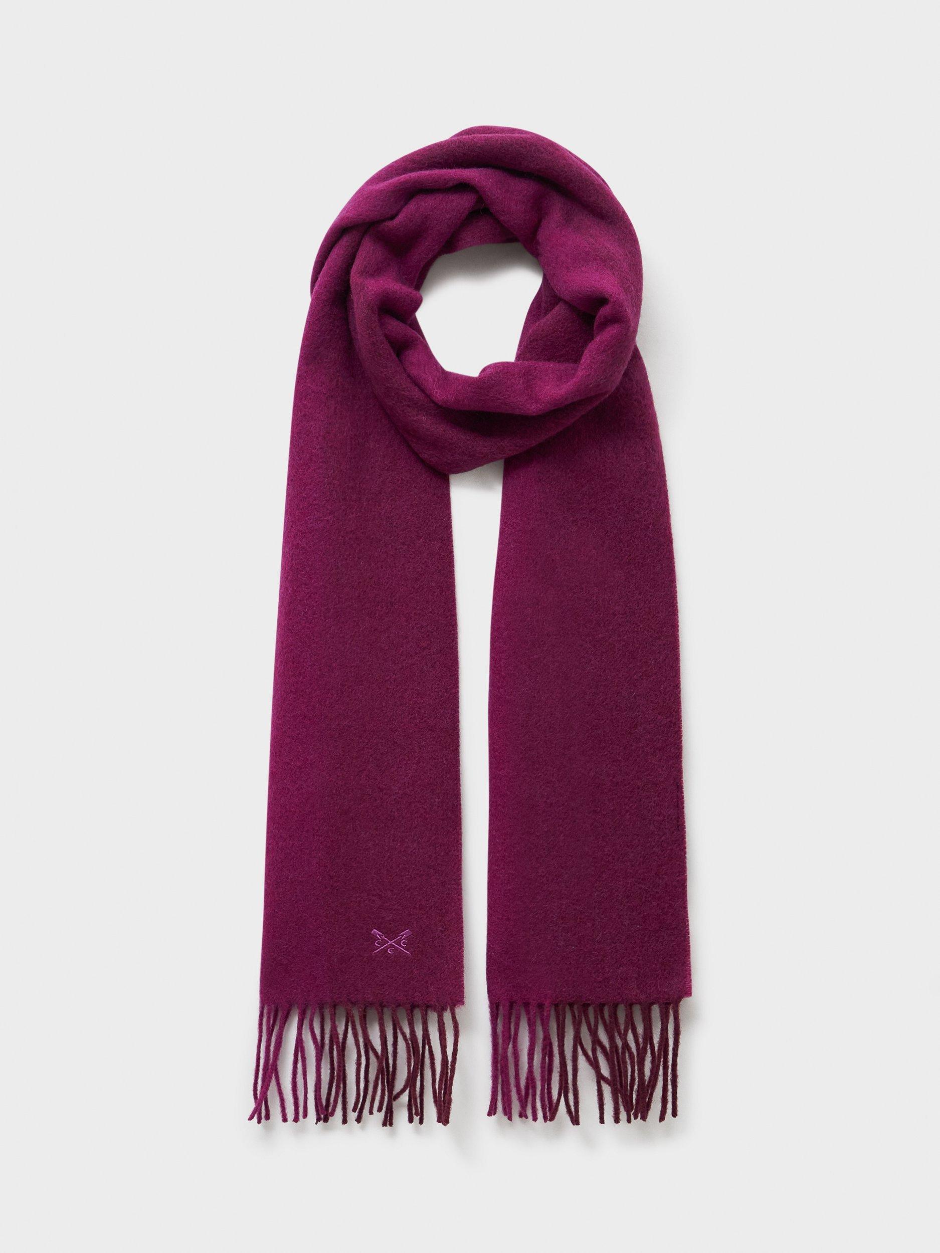 Product image 1 of 2, which shows Crew Clothing Soft Lambswool Scarf, Burgundy Red