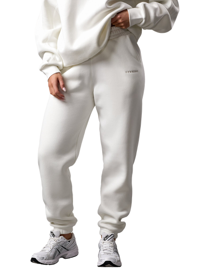 Gym King Women's 365 Boyfriend Fleece Joggers, Cream, Cream