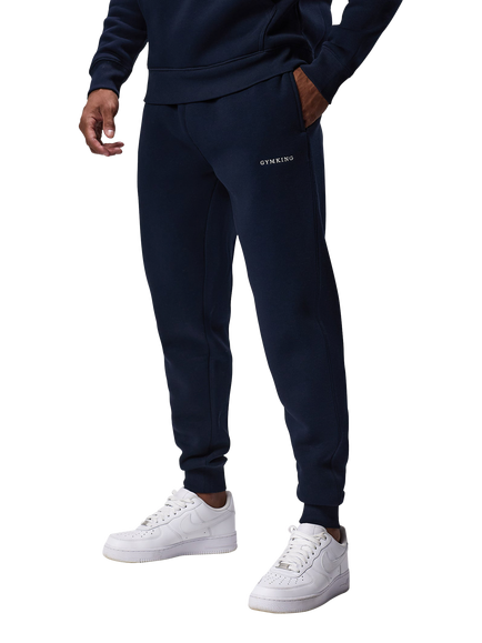 Gym King Men's Cotton Blend Joggers, Navy, Navy