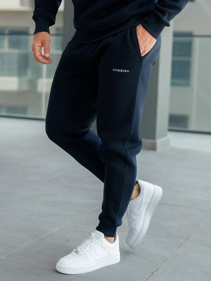 Gym King Men's Cotton Blend Joggers, Navy - view 2, Navy