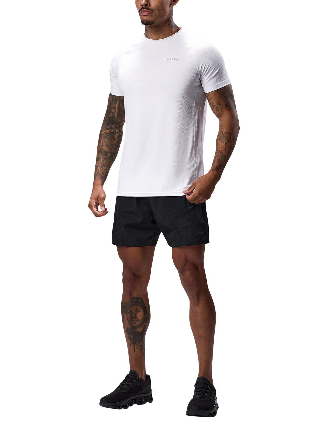 Product image 2 of 11, which shows Gym King Men's Performance T-Shirt, White, XXL