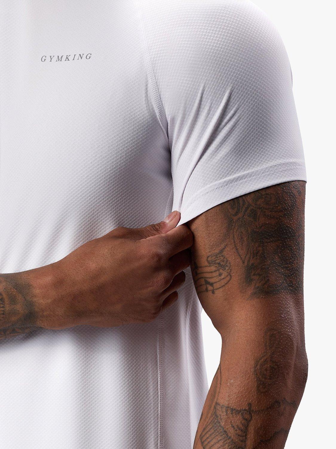 Product image 9 of 11, which shows Gym King Men's Performance T-Shirt, White, XXL
