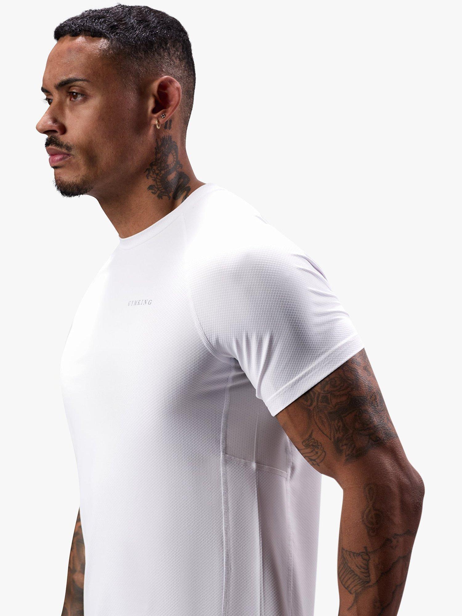 Product image 10 of 11, which shows Gym King Men's Performance T-Shirt, White, XXL