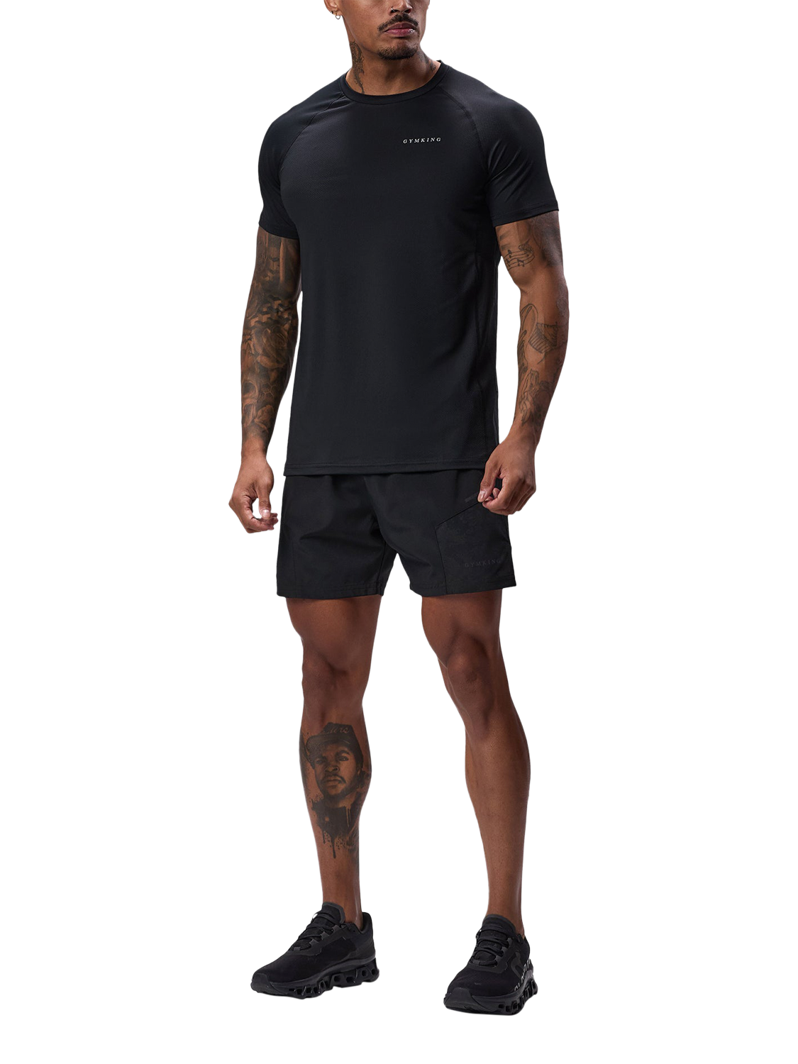 Product image 2 of 11, which shows Gym King Men's Performance T-Shirt, Black, XS