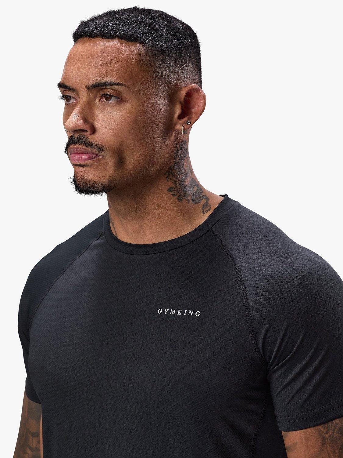 Product image 7 of 11, which shows Gym King Men's Performance T-Shirt, Black, XS