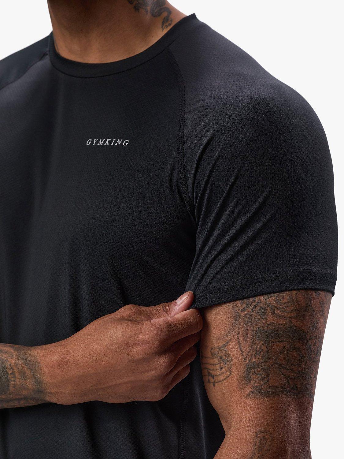 Product image 10 of 11, which shows Gym King Men's Performance T-Shirt, Black, XS