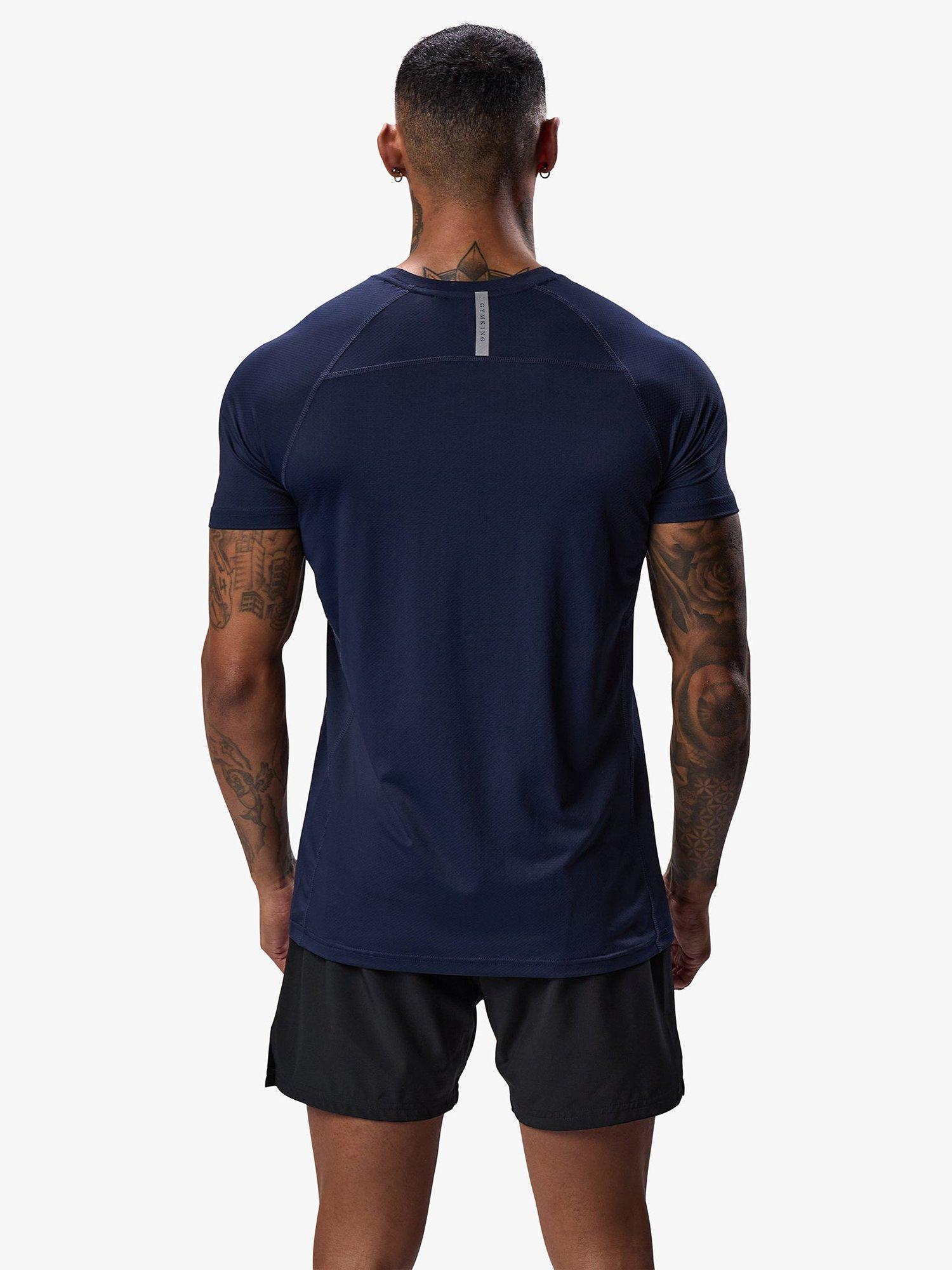 Product image 7 of 11, which shows Gym King Men's Performance T-Shirt, Navy, XS