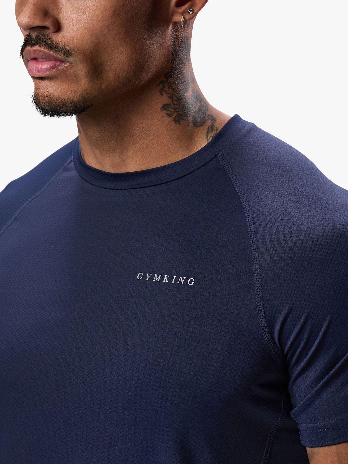 Product image 8 of 11, which shows Gym King Men's Performance T-Shirt, Navy, XS