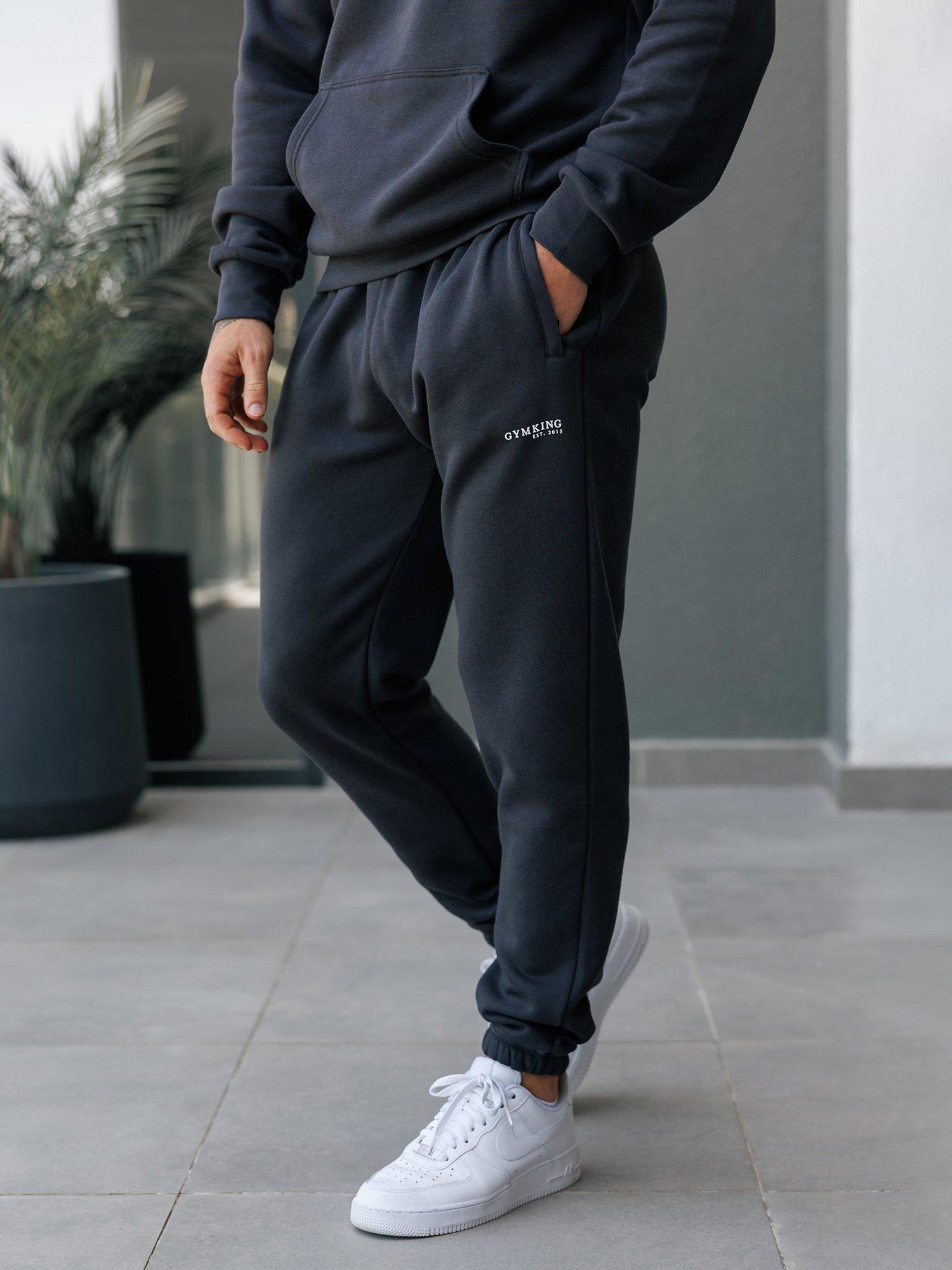 Product image 5 of 9, which shows Gym King Cotton Rich Established Joggers, Grey, XS