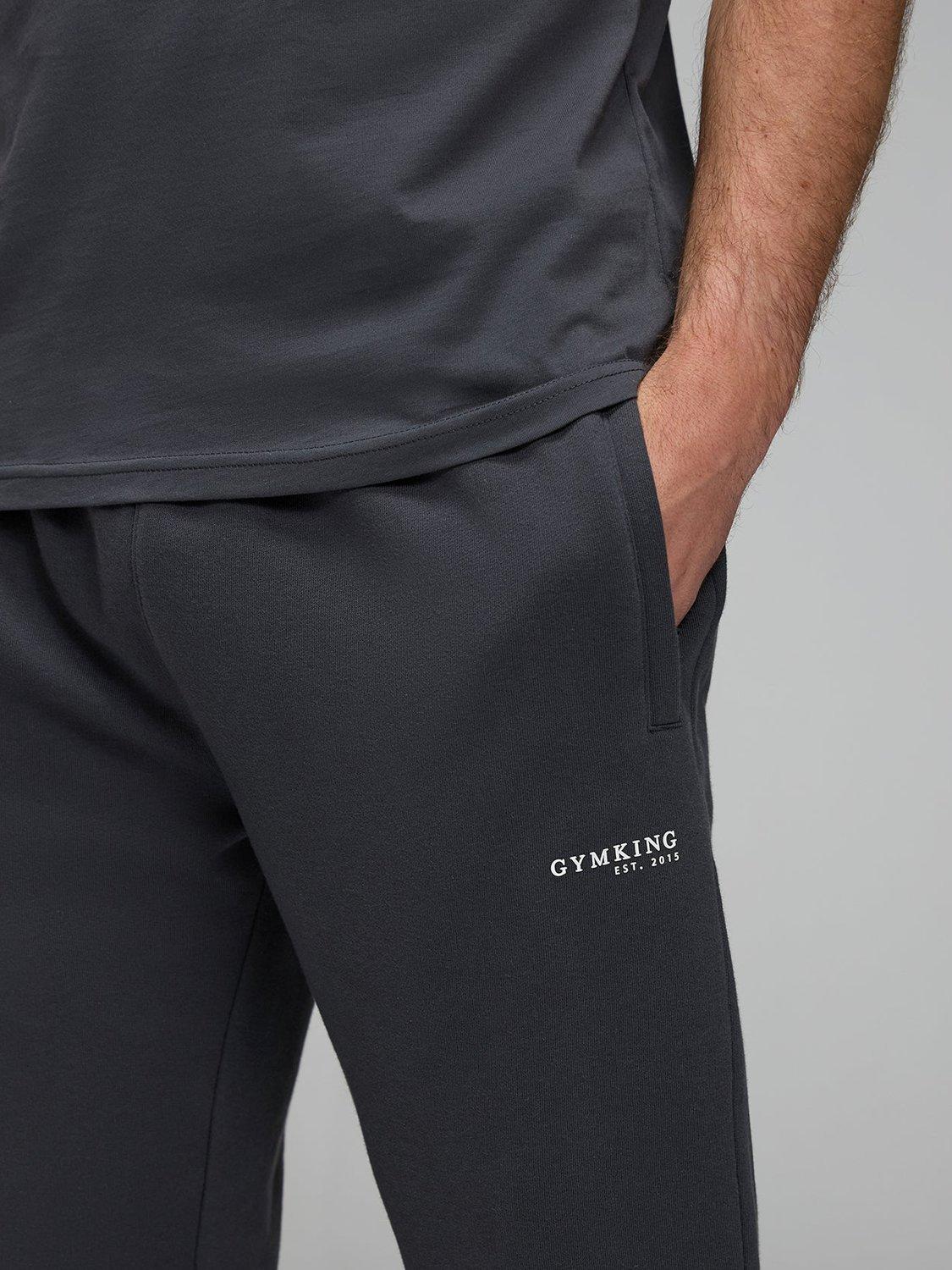 Product image 6 of 9, which shows Gym King Cotton Rich Established Joggers, Grey, XS