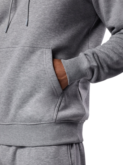 Gym King Cotton Blend Linear Hoodie, Grey Marl - view 2, Grey Marl